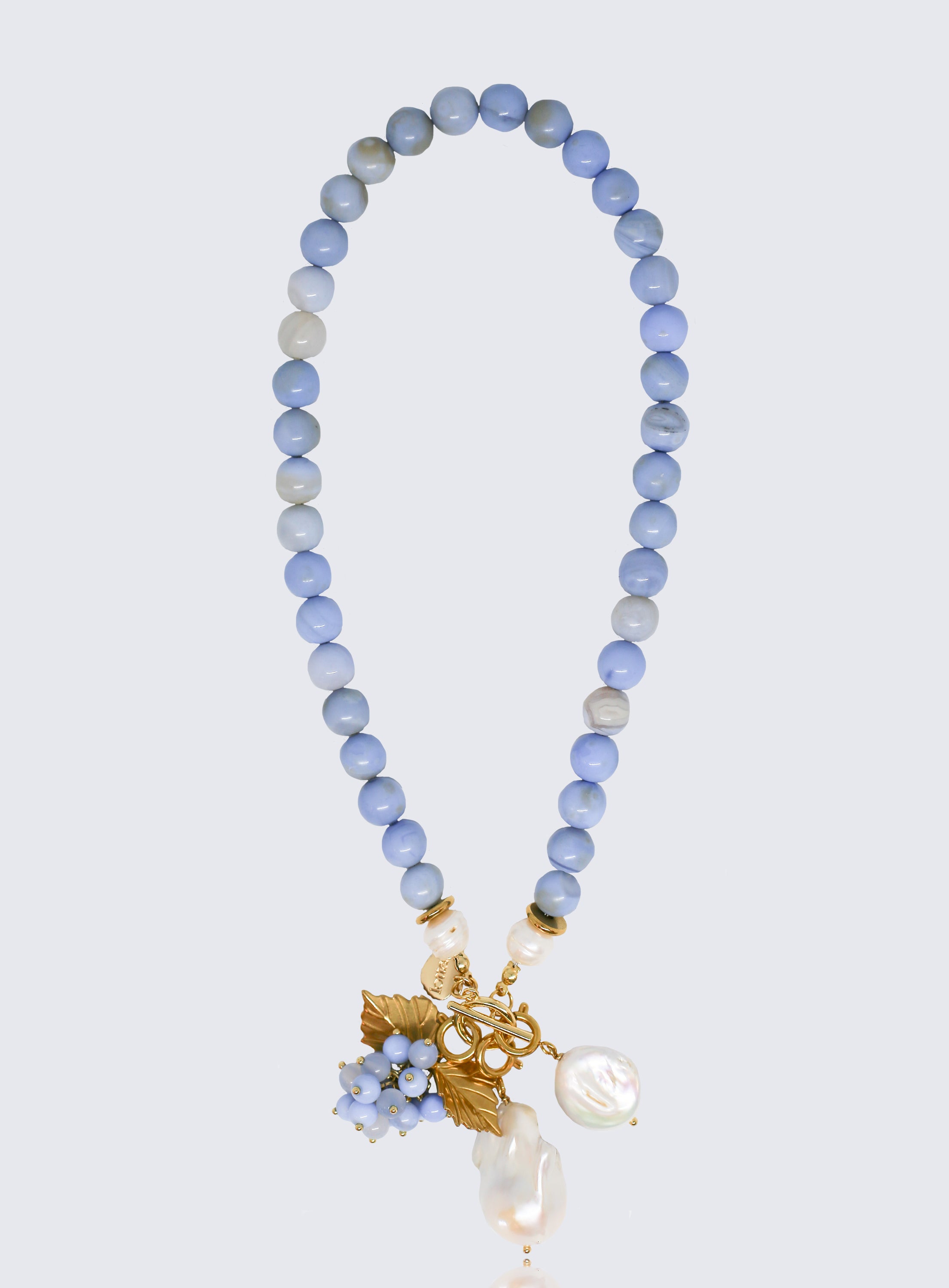 Love necklace in blue Agate